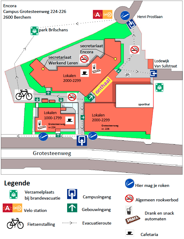 overzichtsplan Campus Grotesteenweg
